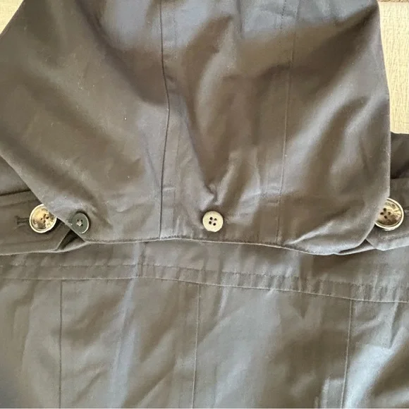 London Fog Women's Black Trench Coat with removable hood size m - Picture 9 of 11